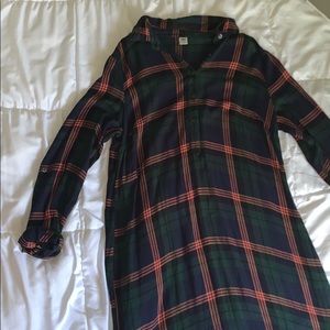 Plaid mid Length Dress